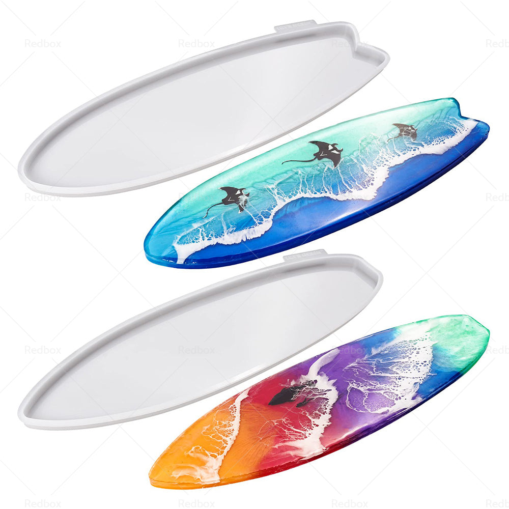 Surfboard Silicone Epoxy Resin Tray Mold Suitable For DIY Surf Board / Ocean Wave Serving Board