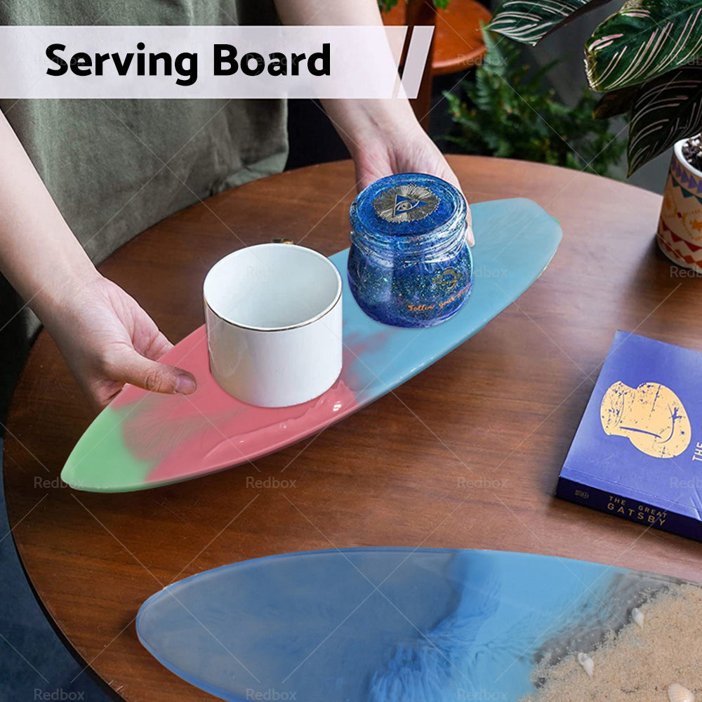 Surfboard Silicone Epoxy Resin Tray Mold Suitable For DIY Surf Board / Ocean Wave Serving Board
