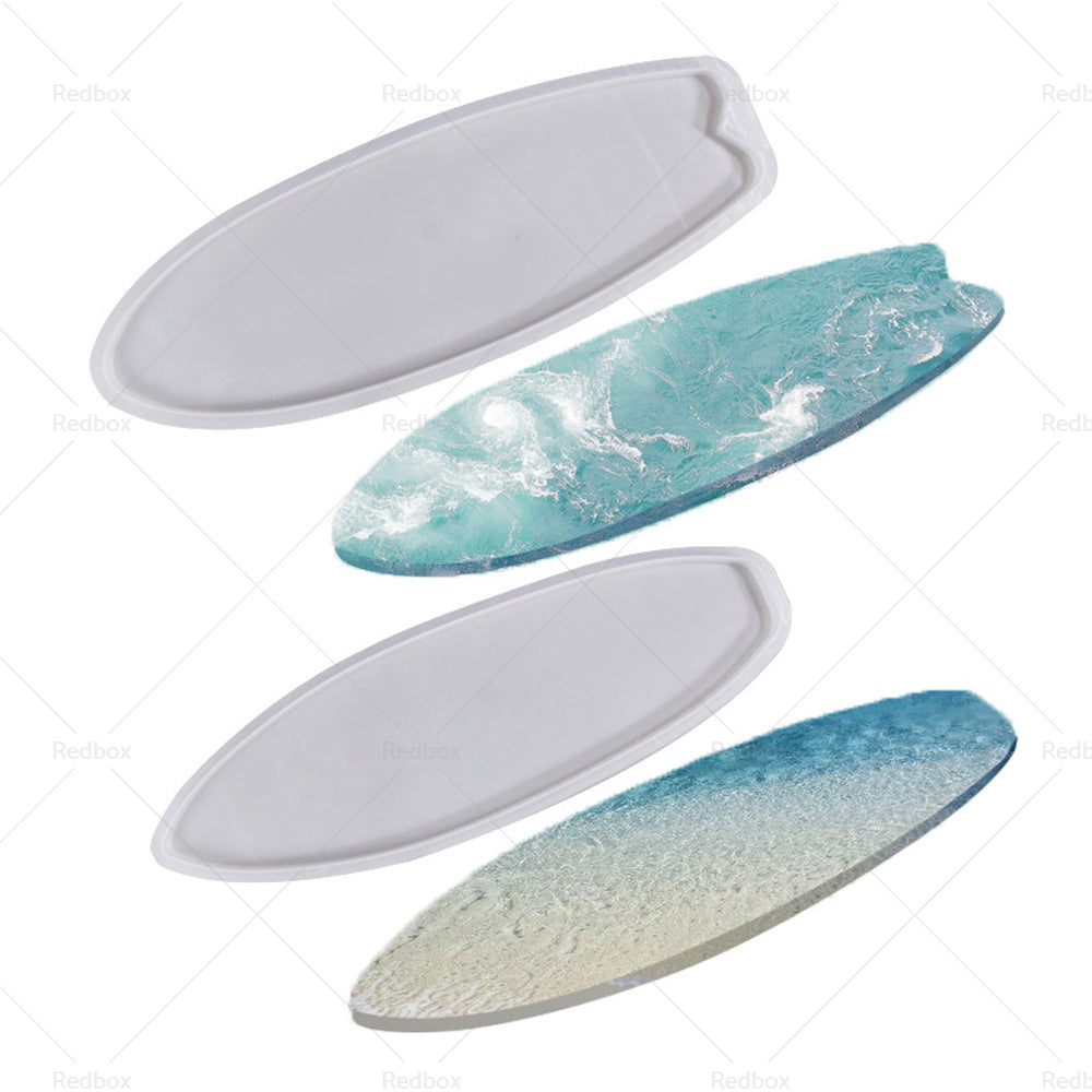 Surfboard Silicone Epoxy Resin Tray Mold Suitable For DIY Surf Board / Ocean Wave Serving Board